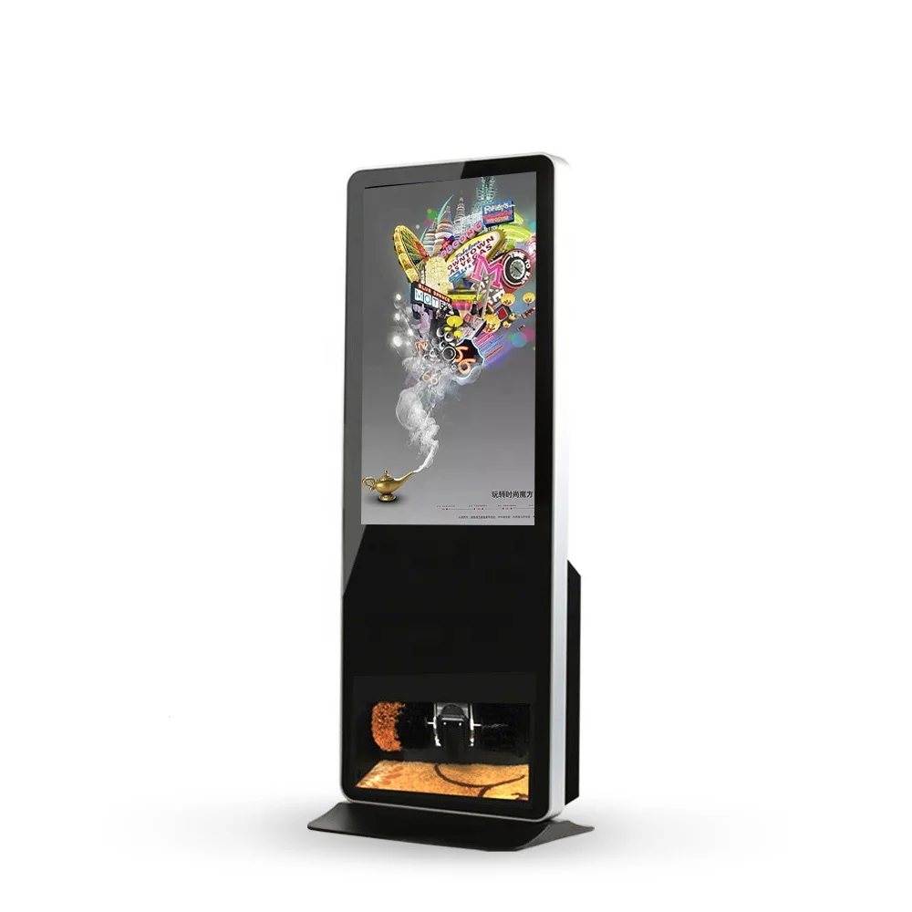 
49 inch Shoe Polisher digital signage lcd media player shoe shine advertising machine auto shoe polisher with ad player 
