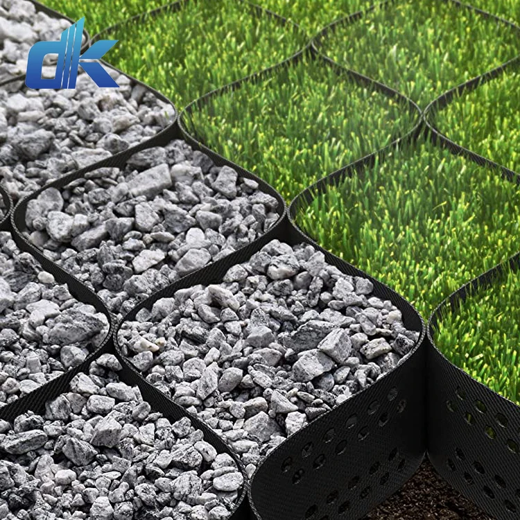 Dingkun низкая цена hdpe пластиковая сетка гравия подъездная геоячейка