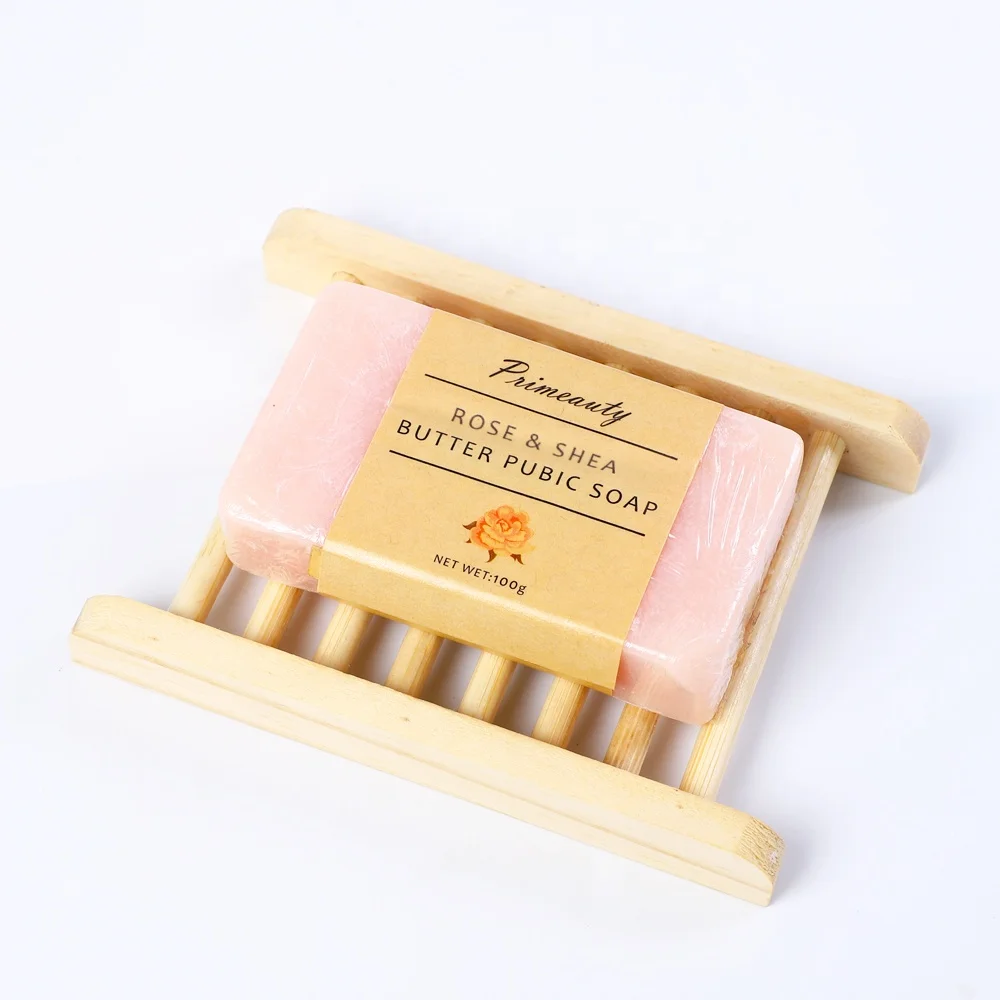 Private Label Women Wash Cleaning Bubble Foam Organic Handmade Bar Rose Shea Butter Honey Vegan Ph Balance Yoni Soap