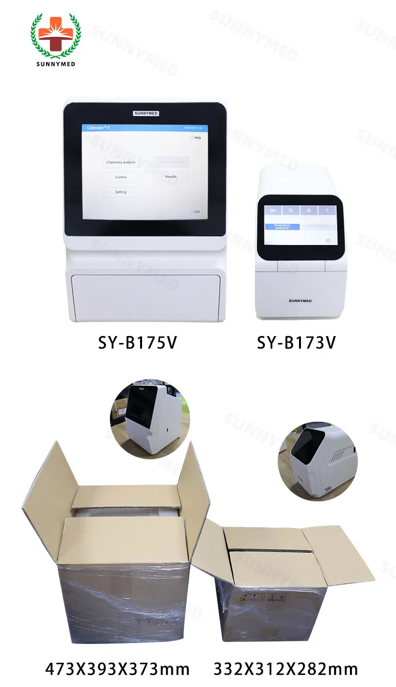 SY-B175V Dry Biochemistry Analyzer Portable Dry Clinical POCT Chemistry Analyser blood chemistry rotor mnchip