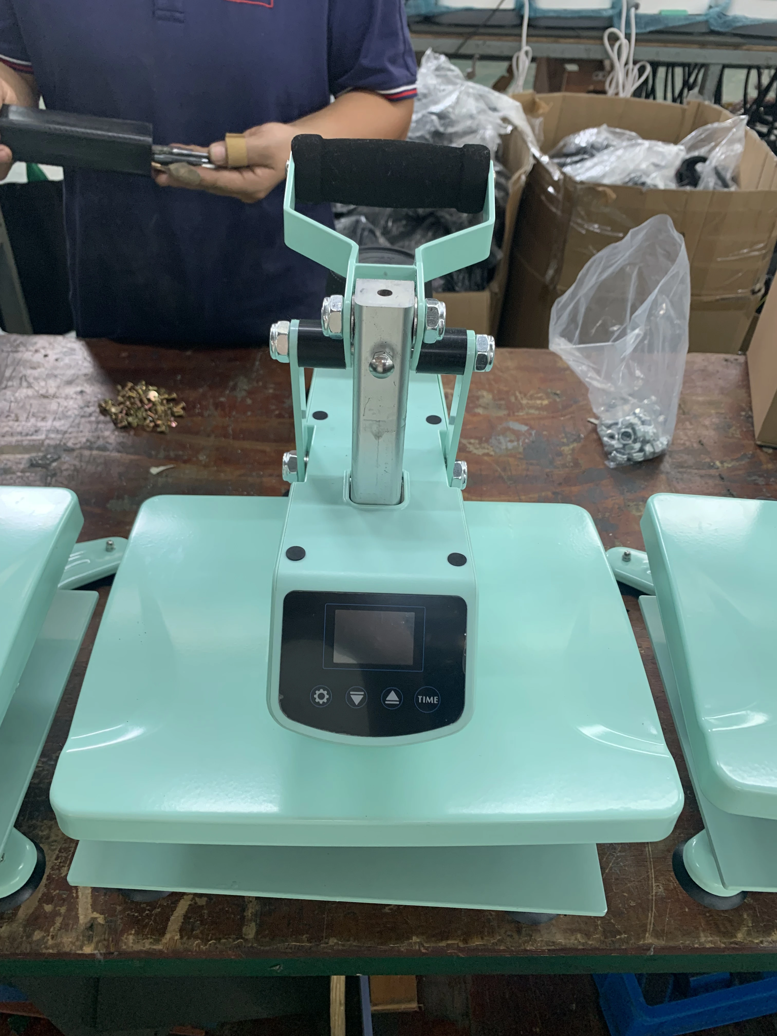 Swing Head min Heat Press Machines for Tshirt 20*30cm Clamshell Semi-auto Open Label Tag Transfer Heat Press Machine