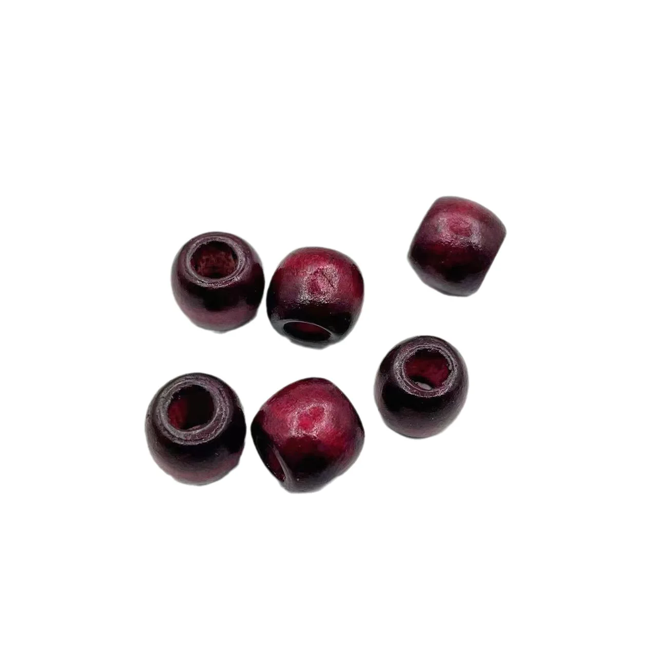 Wholesale Maple Wood Colorful Barrel Beads Loose Beads Strand Bracelet Necklace Hair Braid Accessories DIY