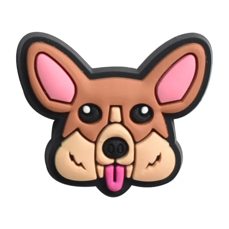 New Cute Animals Dog Cat Cartoon Animals Shoes Decoration Croc Charms Pvc For Children