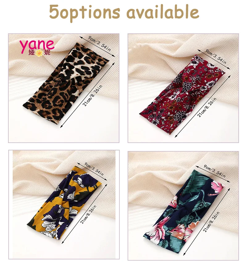 Soft Printed Hair Bands High Elasticity Sweatband Sports Hair Bands Yoga Bands Headwear Daily