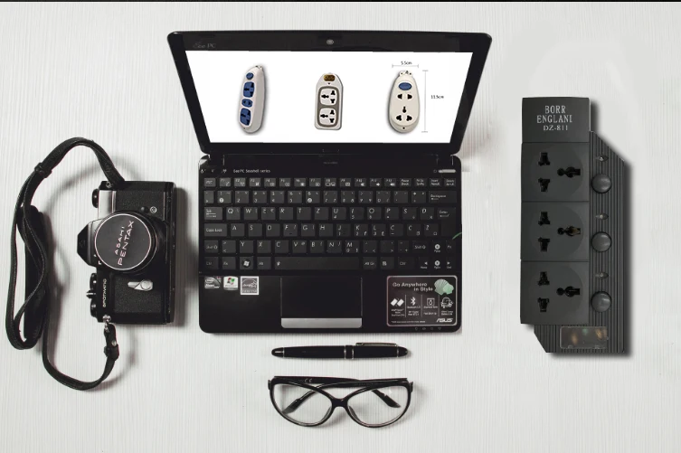 China wholesale 3/4 way black  power strip with electrical switches and socket surge protector extension electric plug socket