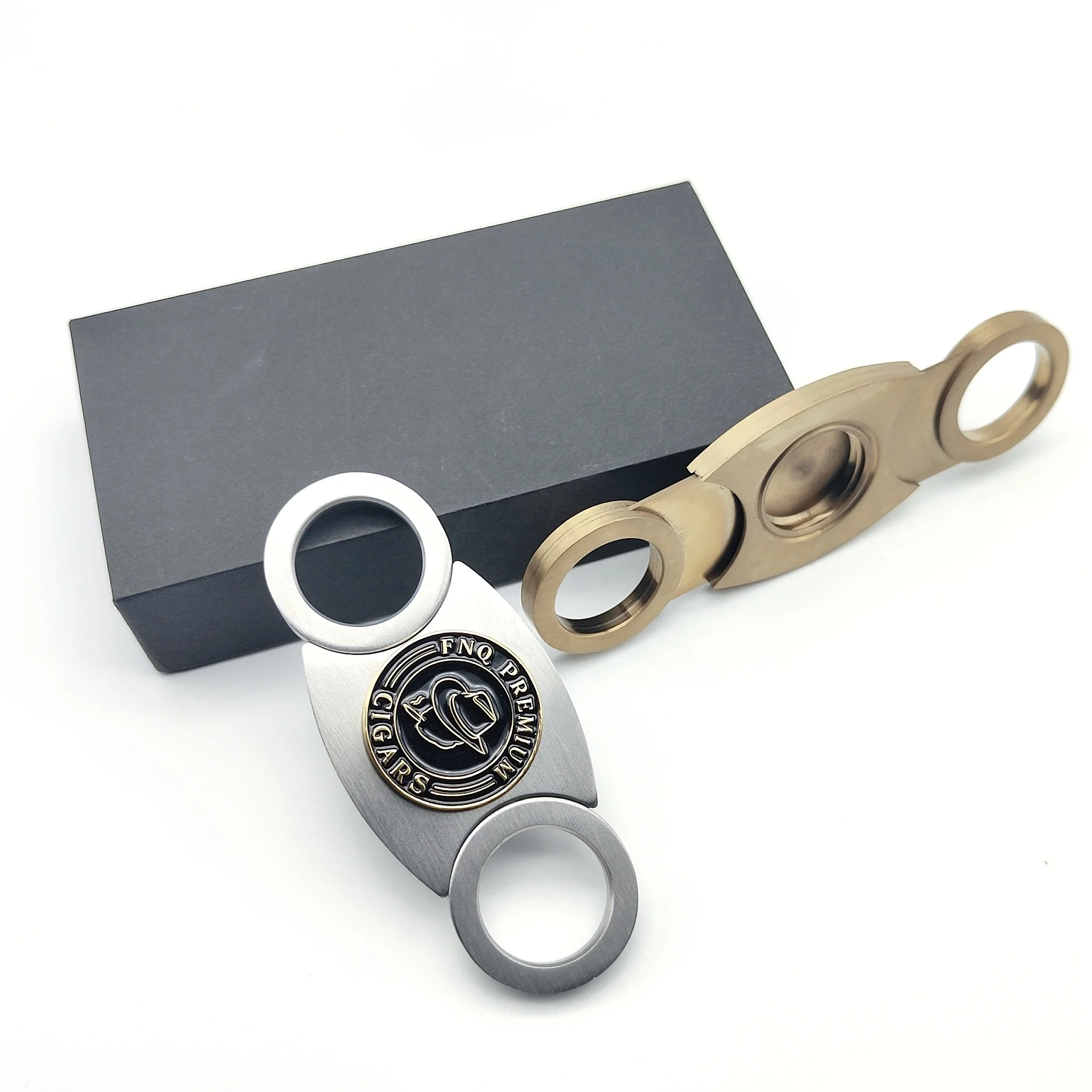 Custom Logo Luxury Double Blade Cigar Accessories Cigar Holder With Cutter