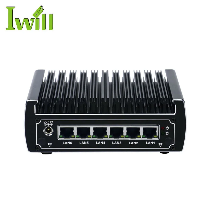 Горячая i5-7200U двухъядерный pfsense системы Мини ПК 6*1000M LAN сетевой маршрутизатор