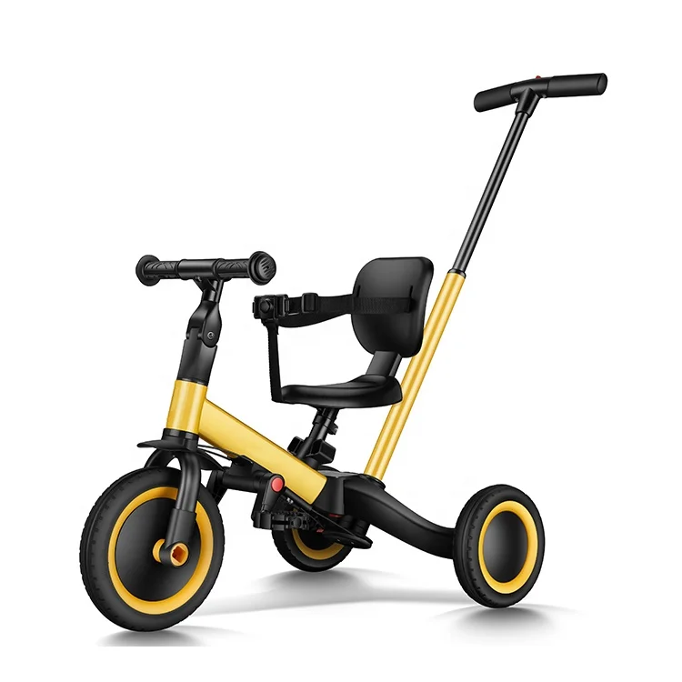 Brightbebe дети трехколесный велосипед детский велосипед баланса От 1 до 5 лет мульти-функциональный машинка для катаний с ручкой нажима