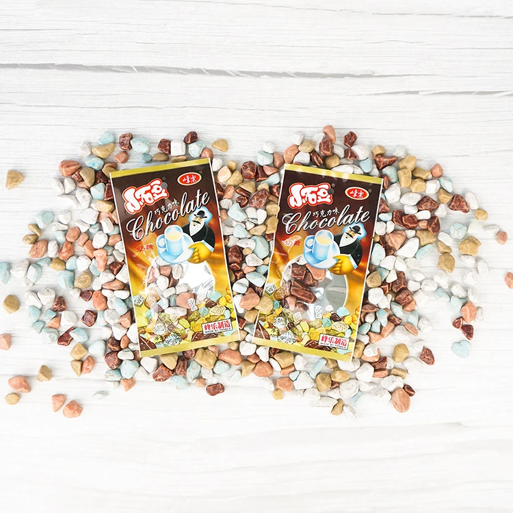 Best Quality Chewy Stone Chocolate Candy Pebble Shape Milk Candies Gummy Stone Candies for Kids
