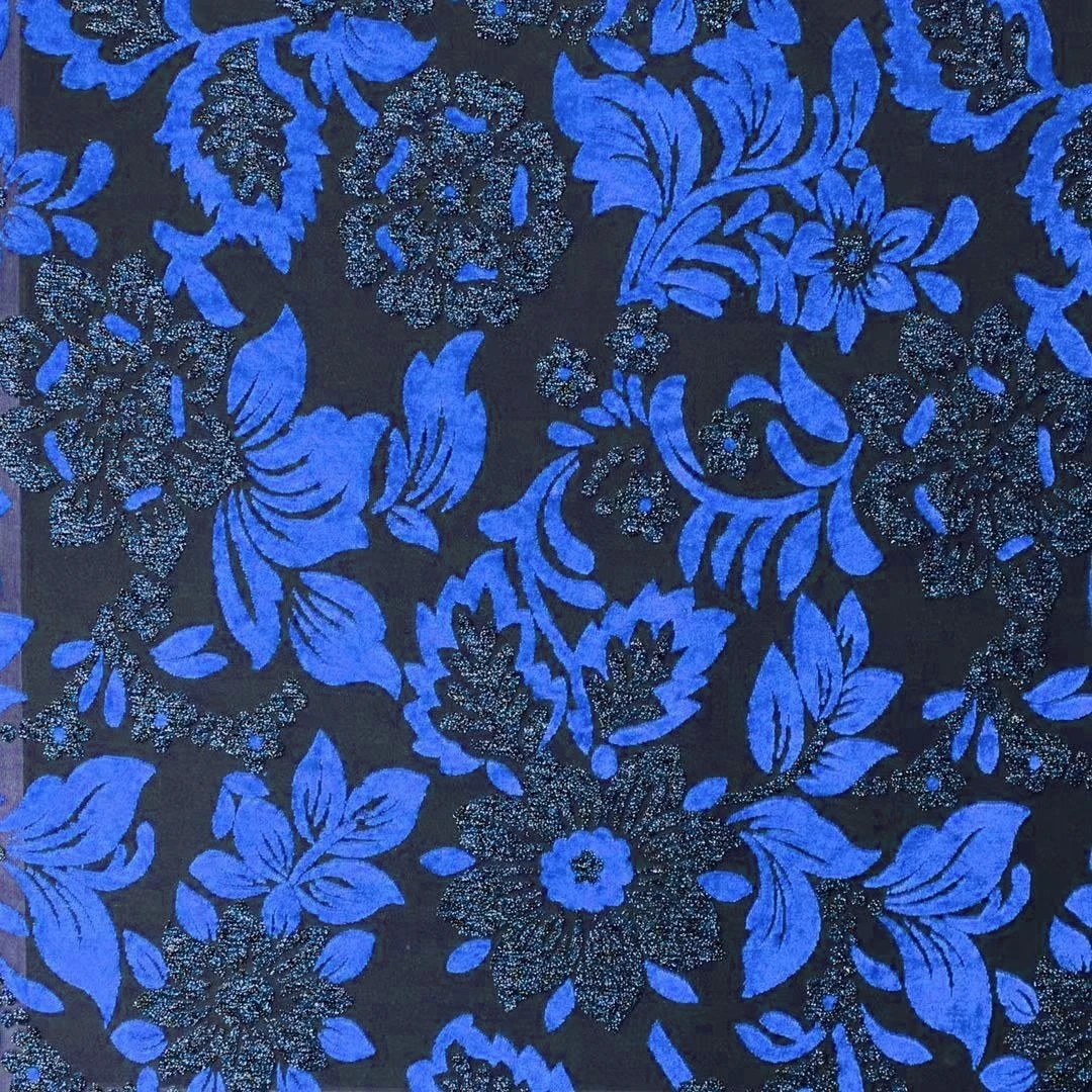 Micro Velvet 9000 For Middle East Glitter Sequin Devore Shiny Tulle