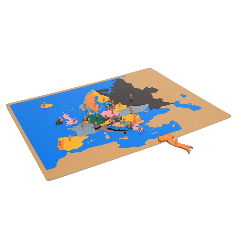 Montessori Geography Material For Kids Developmental Wooden Toys Puzzle Map of North America