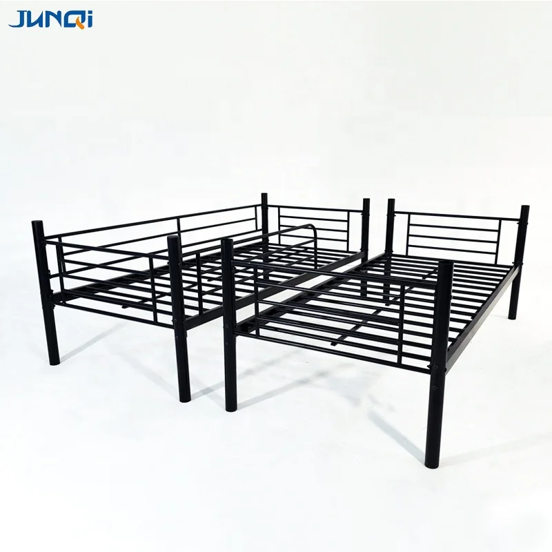 Junqi Factory Wholesale School Dormitory Apartment Bunk Bed Kids Metal Bunk Beds Children Bunk Bed