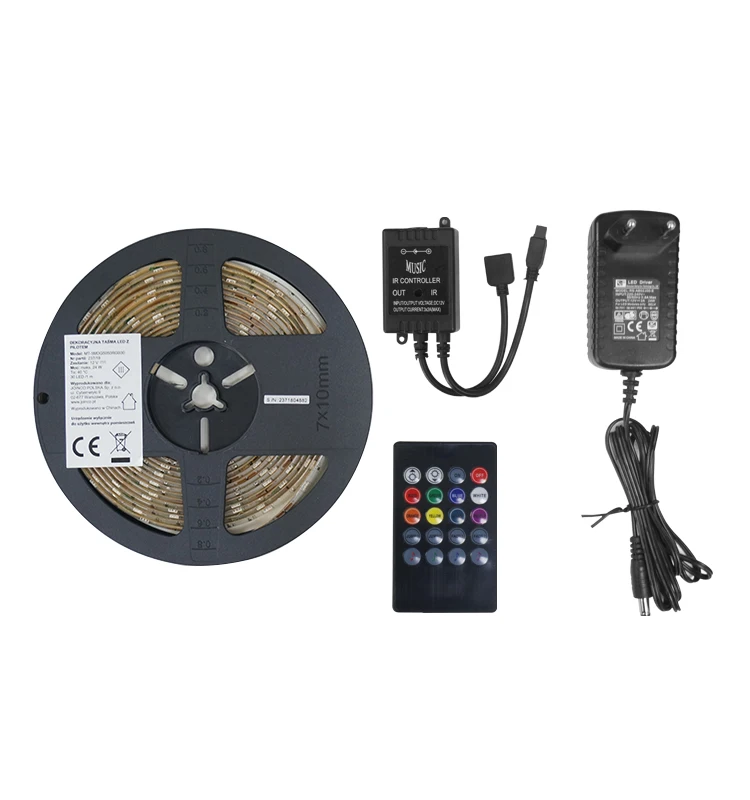 
5M LED Strip Light RGB with Music Sensor SMD5050 DC12V 