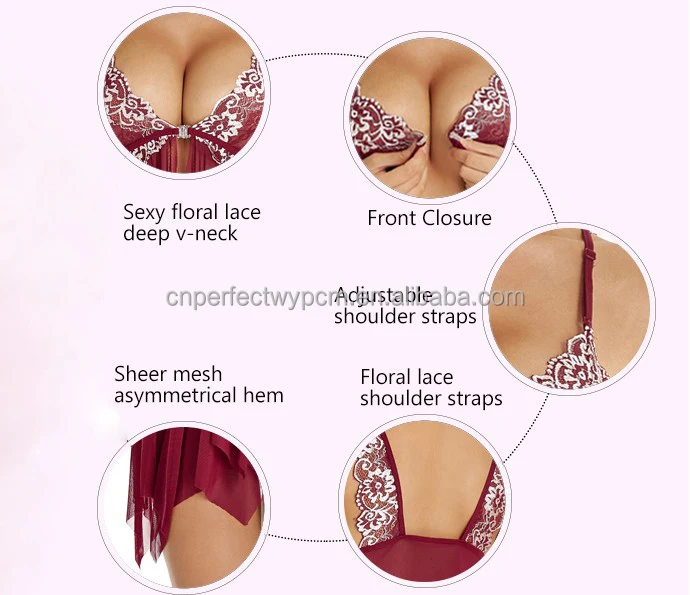 Lingerie For Women Lace Babydoll Sleepwear Boudoir Outfits Plus Size Lingerie S-4xl