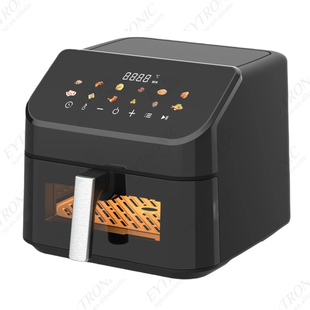 Eytronic 6L 8L 10L Manufacturer Home Kitchen Easy Cooking Nonstick Smart Digital colorful Touch Screen Visual Air Fryer