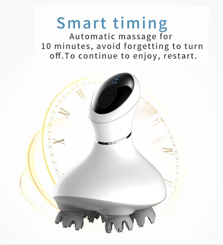 Electric Smart Handy waterproof stress relieve Vibrating Massage  Machine Scalp Head Massager