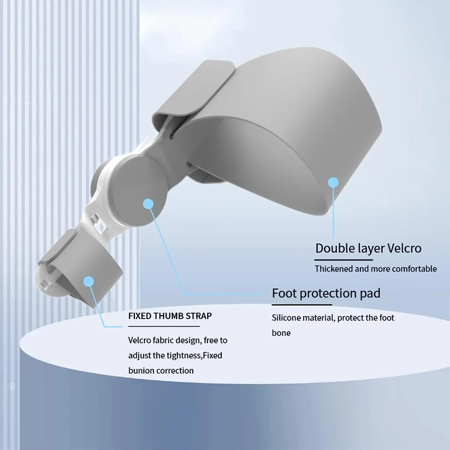 Bunion Corrector for Women and Men Orthopedic Toe Straightener, Adjustable Bunion Splint with Toe Separator  Day Night Support