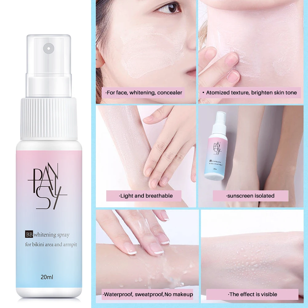 Portable Whitening Sunscreen Spray Body Sunscreen Concealer Moisturizing Cream Bb Sunblock Spray Foundation Makeup