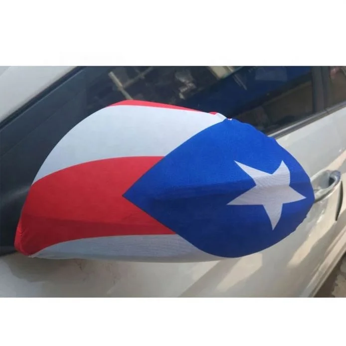 China Manufacturer Fast Delivery Spandex All Countries Flag Custom Logo Printed Car Mirror Covers For Car Side Mirrors