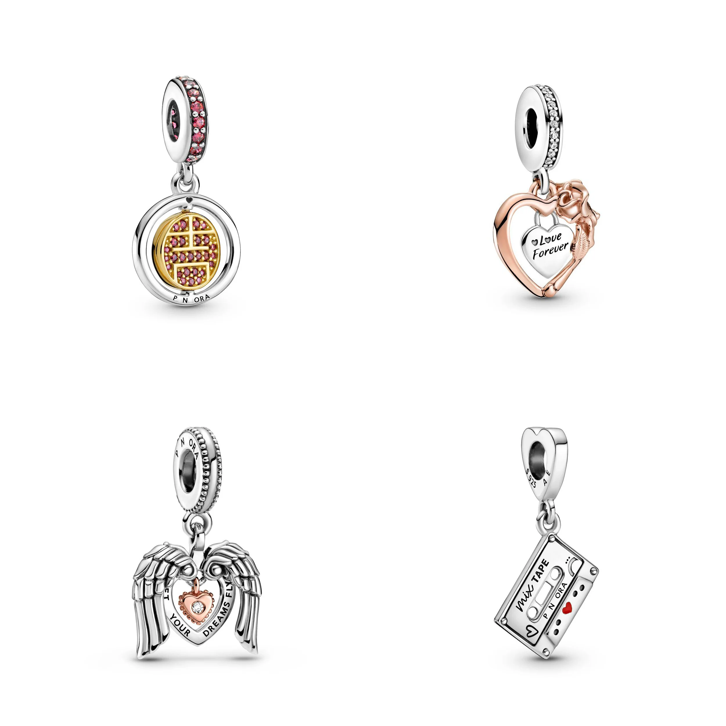 
2021 New Factory wholesale high quality 100% 925 sterling silver can be DIY bracelet Charms 