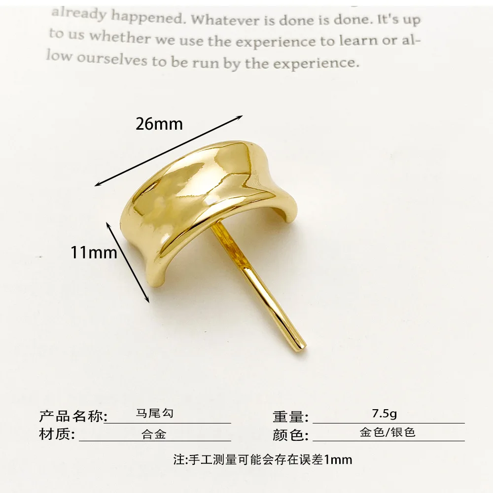 Fashion Geometric Headwear Ponytail Hair Hook Clip Metal Hair Buckle Female Hair Clip