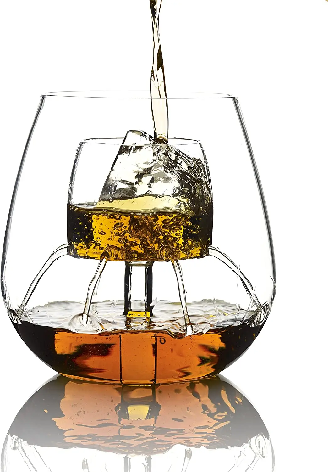 Stemless Aerating Wine Glass by Chevalier Collection (Set of 2) - Patented Wine Glass With Built In Aerator