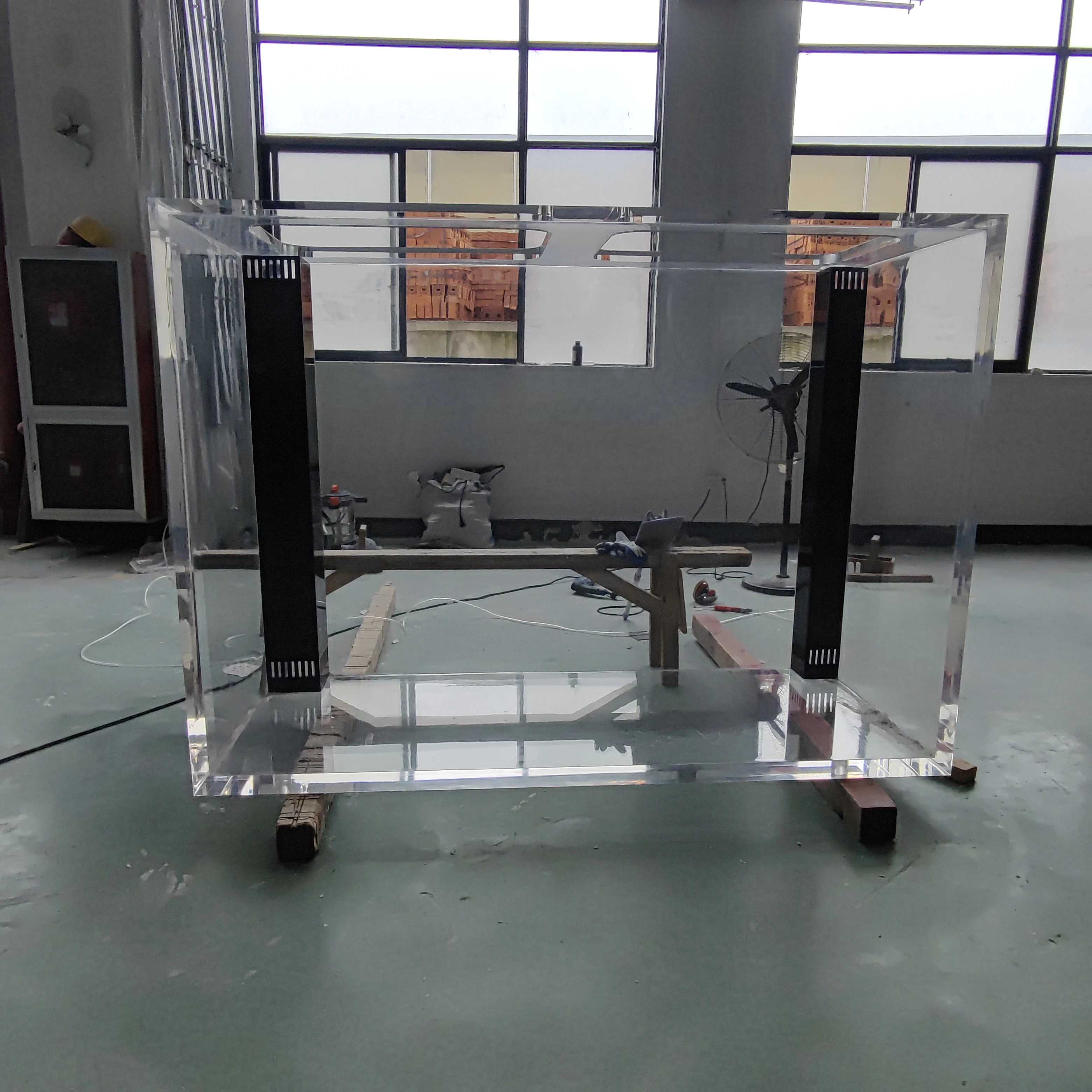Customized wholesale cheap large transparent acrylic glass marine aquarium fish tank