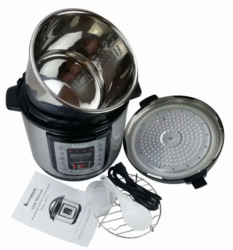 Longbank 6L Multi-Function Household Stainless Steel Pressure Cookers Electric