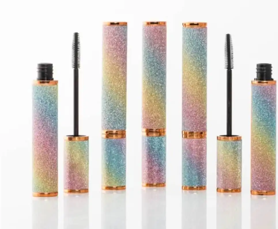 Wholesale factory 4D Eyelash fiber and liquid mascara bottles brushes packing with private label brand mascara tubes