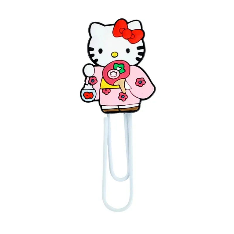  TOPSTHINK Hello Kitty Силиконовый мультяшный милый креативный металлический цветной закладной зажим для