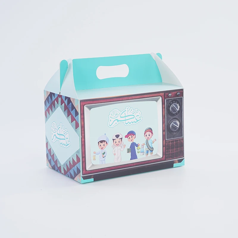 Wholesale Eid TV themed portable candy color printing holiday party food gift packaging boxesTH-A-125