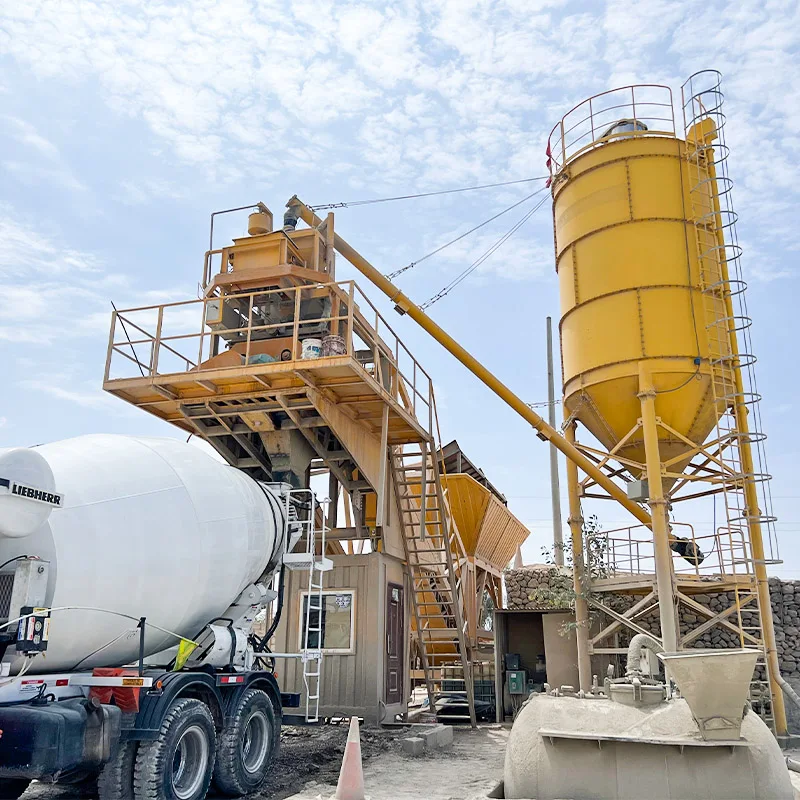 HAMAC YHZS50 certificate compact ready mixed portable mobile small concrete batching plant