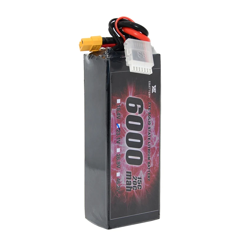 ZYE high density solid state battery 5000mah 6000mah 23.1v 6s 5s UAV battery pack with light weight