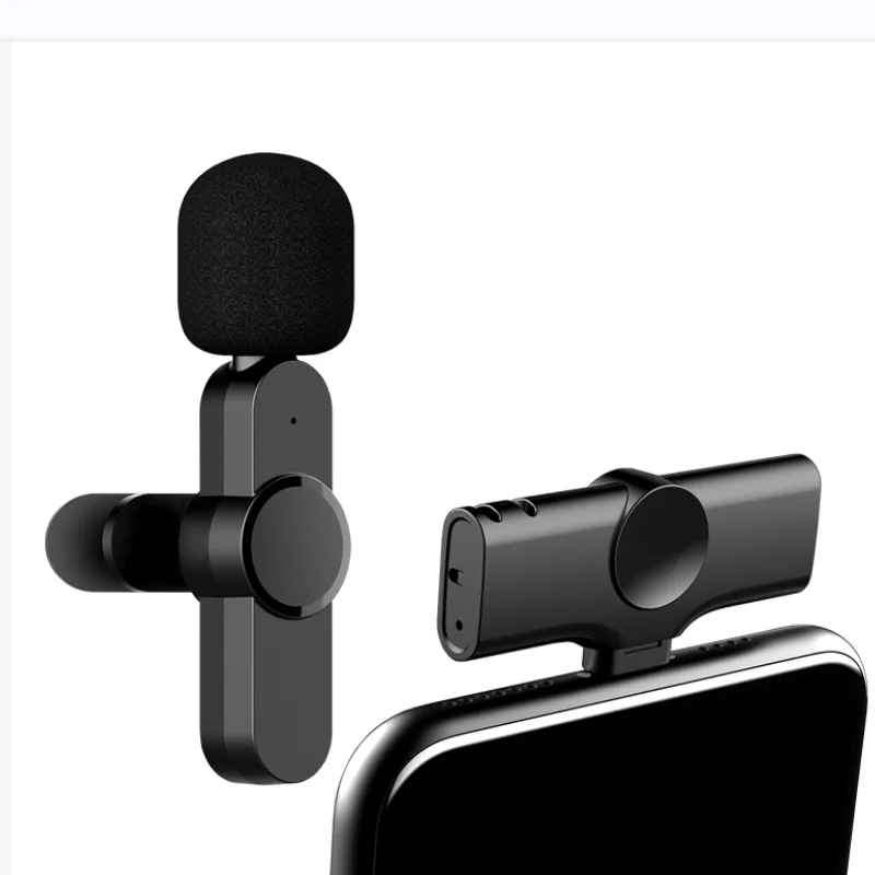 Wireless Lavalier Microphone Lapel Clip on Microphone Mic For Mobile Phone Vlog Live Stream Audio Live Vloggers Video Recording