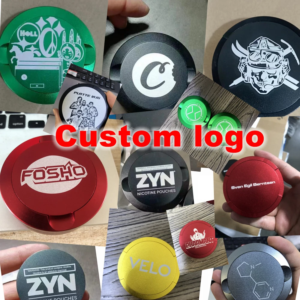 Фабрика Alu OEM snaffox индивидуальные снюс-банки CNC обработанные алюминиевые снаффки ZYN Cans