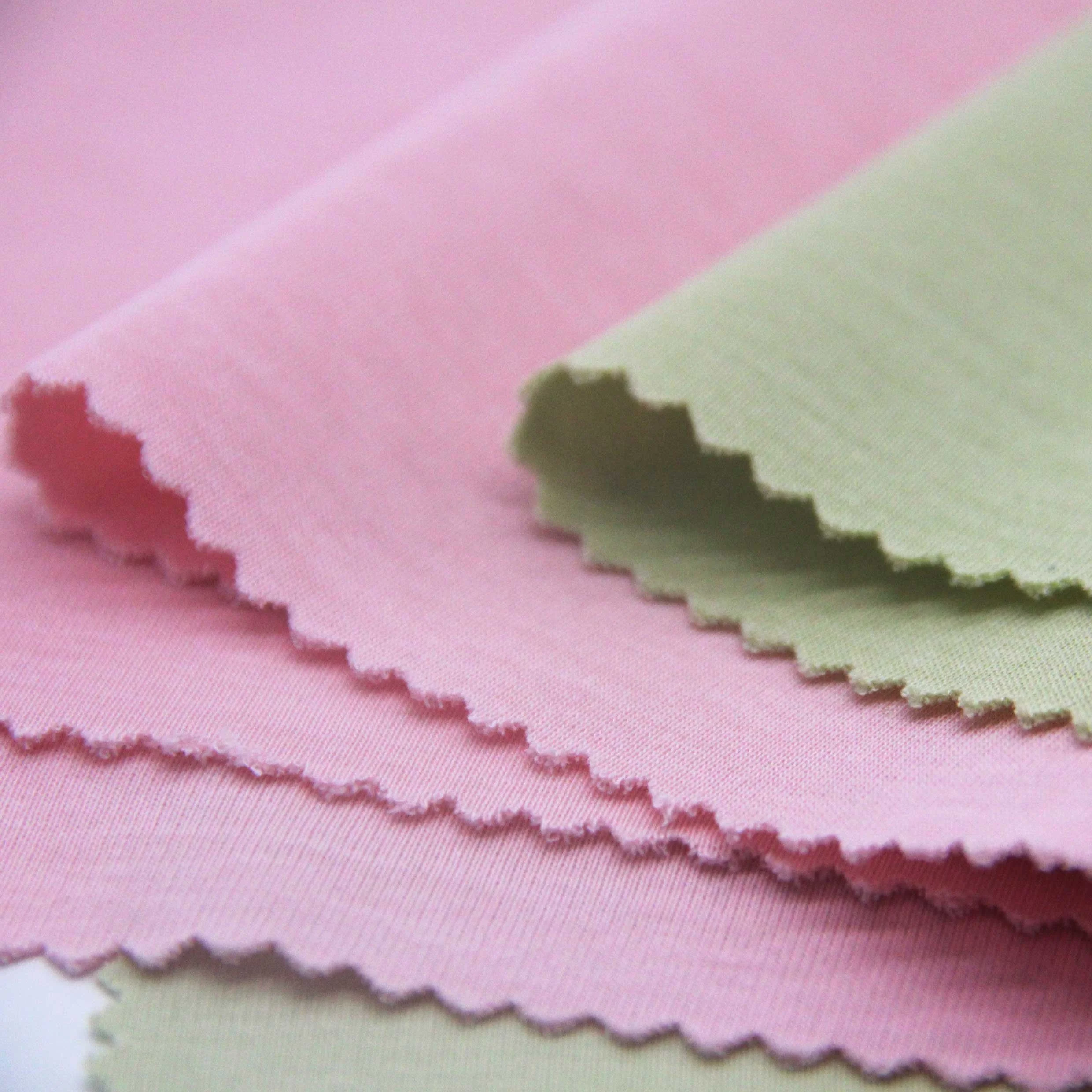 T-shirt Double Cloth 180gsm Lightweight 50s Cotton Nylon Fabric Knit Supplier Manufacturer