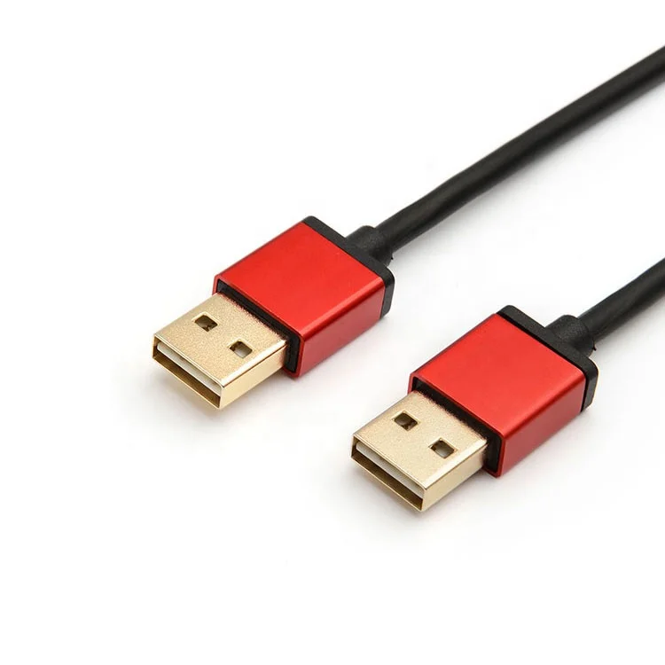 USB 2.0 A Male to A Male Cable Cord with Nickel Plated Connector for Hard Disk Drive Box, DVD Player, Laptop Cool