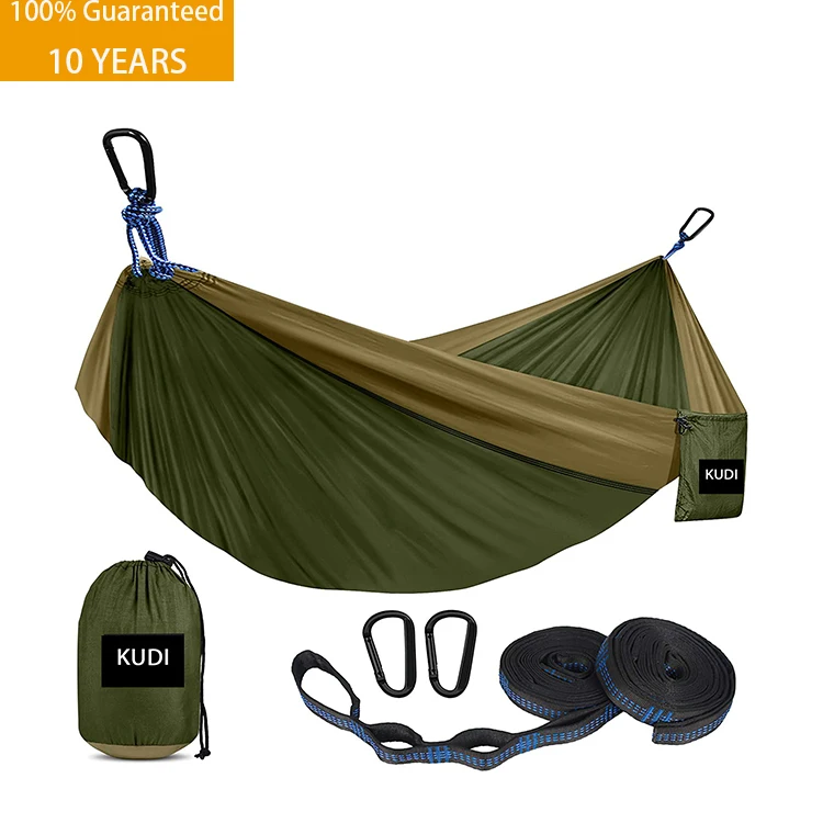 Hot selling OEM/ODM 210T/70D Parachute Nylon outdoor swing bed Camping Hammock hanging hammock for Picnic, Hiking