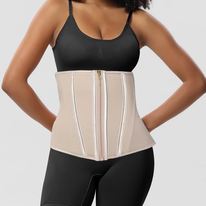 Colombian Girdle Latex Waist Trainer Corset Double Compression Tummy Control Sheath Slim Flat Stomach Modeling Belt