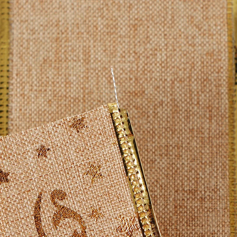 MSD Factory New Printed Design For Merry Christmas Burlap Ribbon on sale Wired Edge Manufacturer