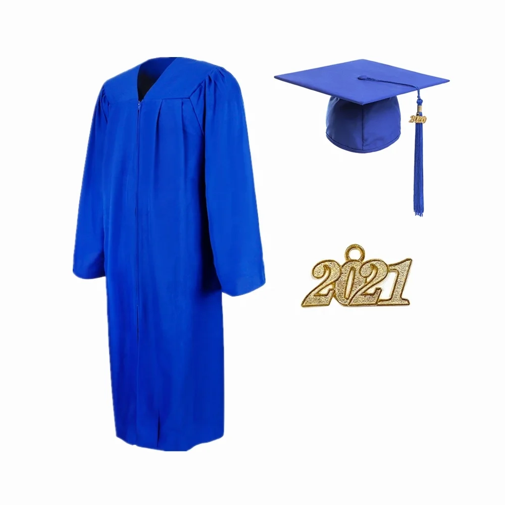 Royal Cap with 2021 year charm and Gowns for Graduation