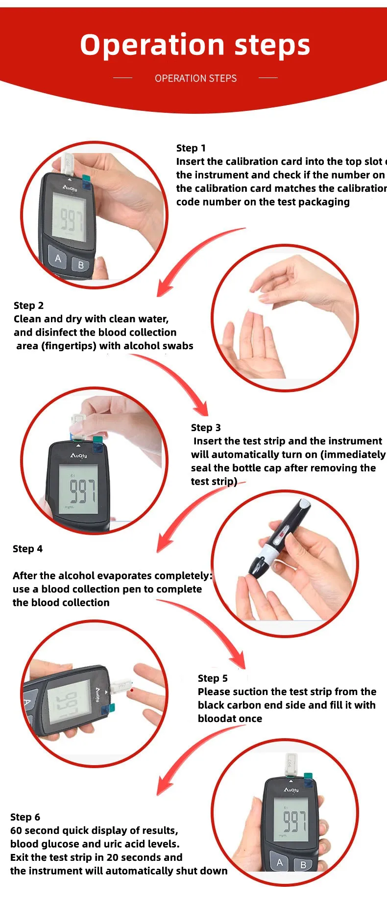 Glucometros Blood Glucose Monitor Blood Glucose Meter Blood Glucose Test Strips Diabetic 3 in 1
