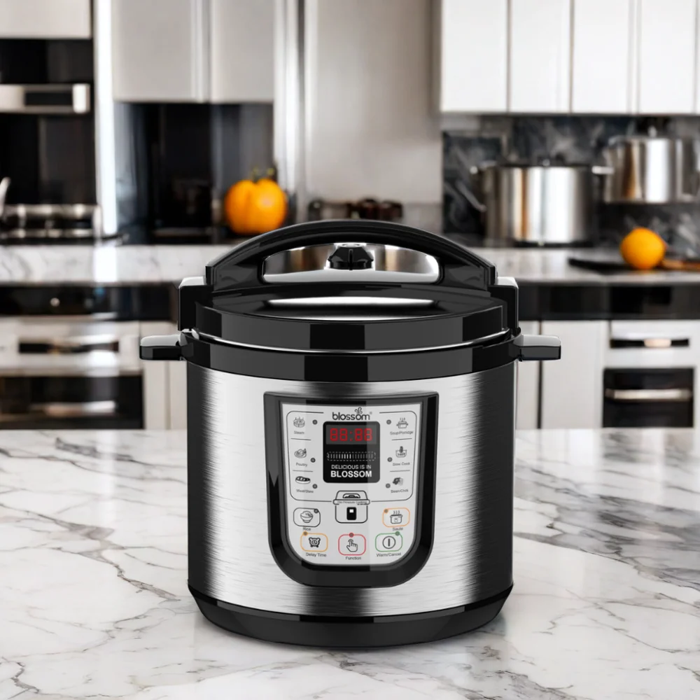 Multi-Functional 6L Electric Pressure Cooker Freon-Free Aluminum Inner Pot for Household and Hotel Use 120V 80Kpa