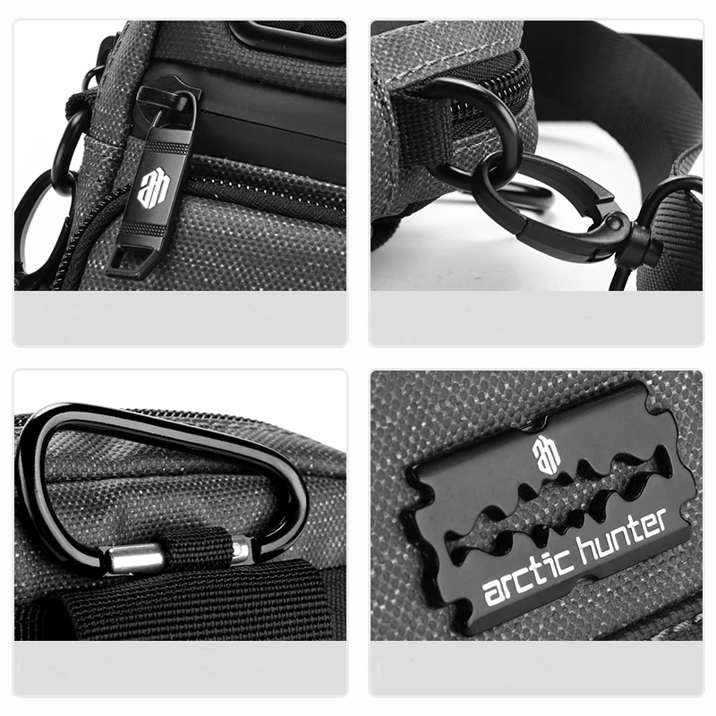 Arctic Hunter 2020 New Mens Mini Single Shoulder Bag Small Square Black Crossbody Messenger Bag Sport Shoulder Bag Men