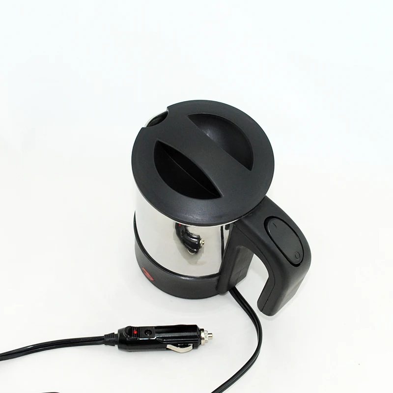 12v 24v Dual Voltage Adjustable 0.5 Litre Stainless Steel Car Truck Electric Kettle for Boiling Drinking Water