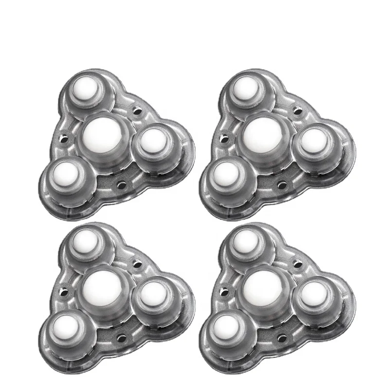 Hot Selling 360-Degree Swivel Self-Adhesive Furniture Caster Modern Stainless Steel Rollers Low Profile Bathroom Kitchen Use