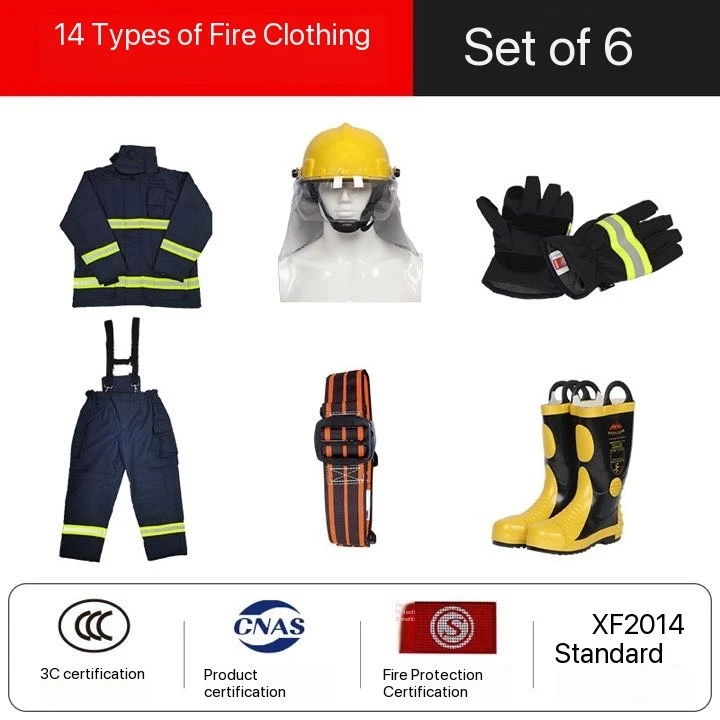 Firefighter set firefighting equipment firefighting suit