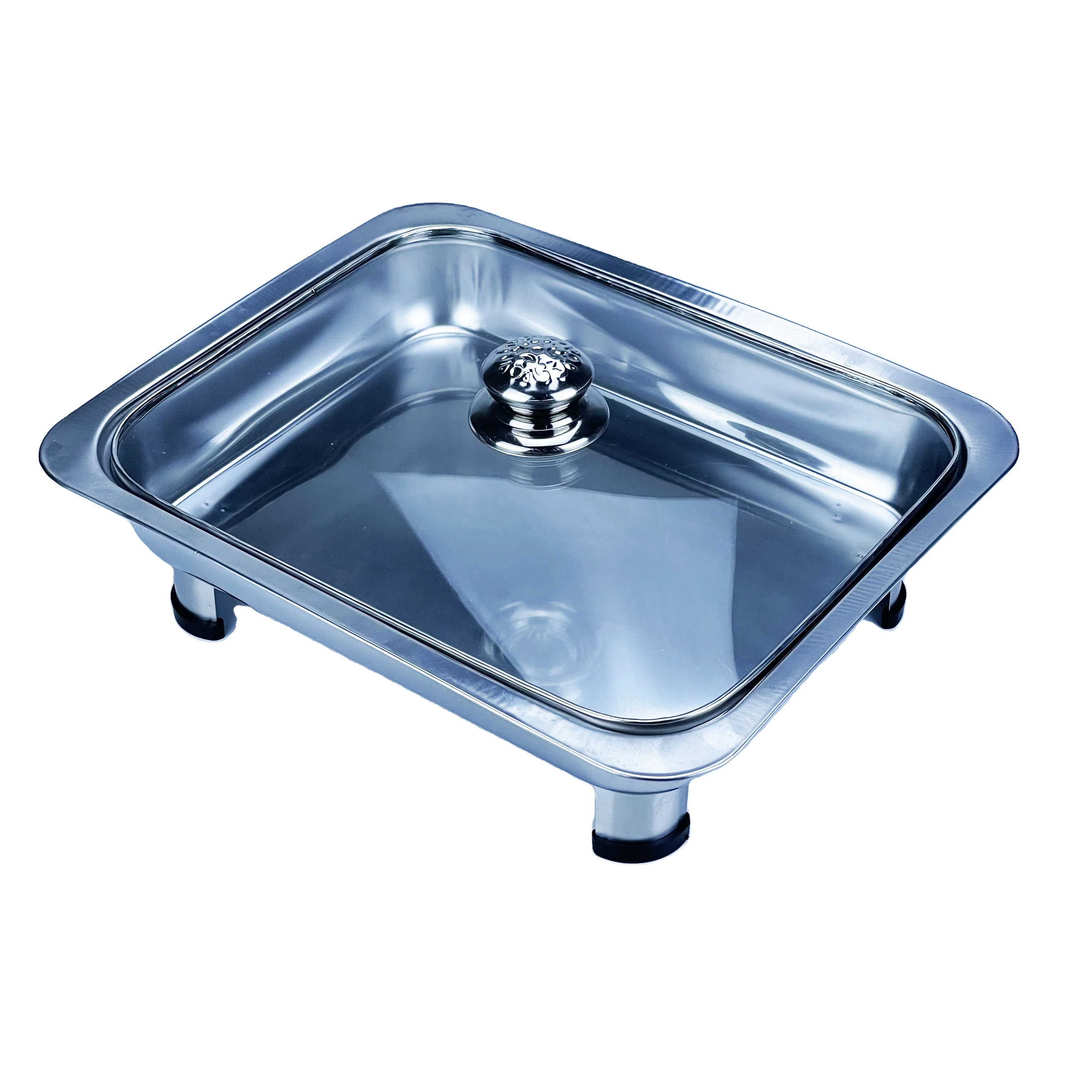 High Quality Rectangular Stainless Steel stove Foldable Buffet chafing dish Buffet stove