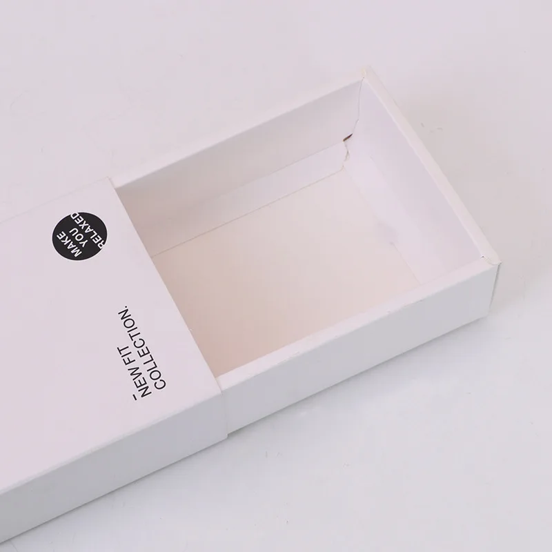 Customized Protein Energy Bar Chocolate Gift Box Socks Underwear Bra White Card Packaging Drawer Paper Box