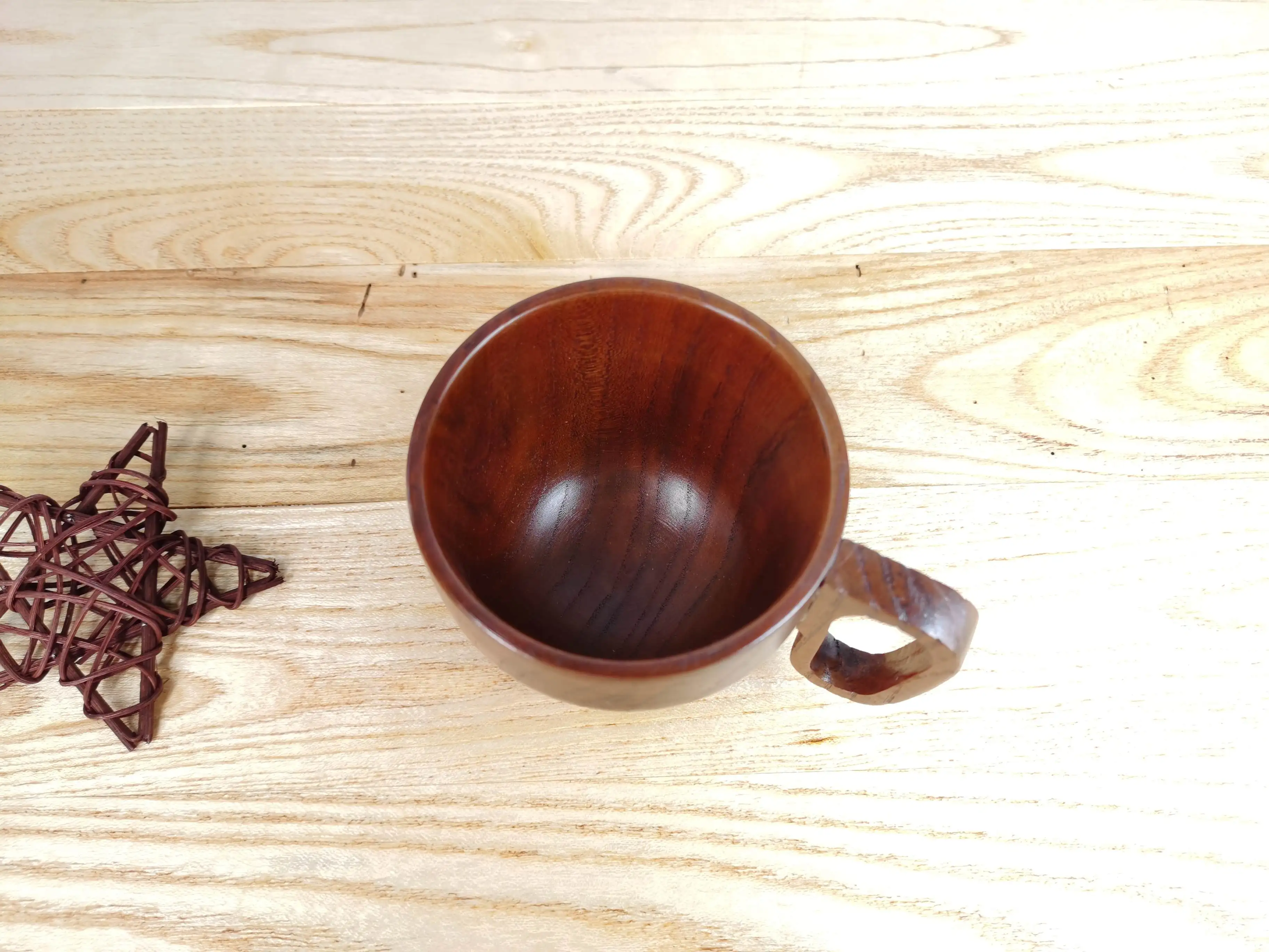 Goods In Stock Eco Friendly Wooden Unique Tea Beer Milk Coffee Handle Mug Cup With Saucer